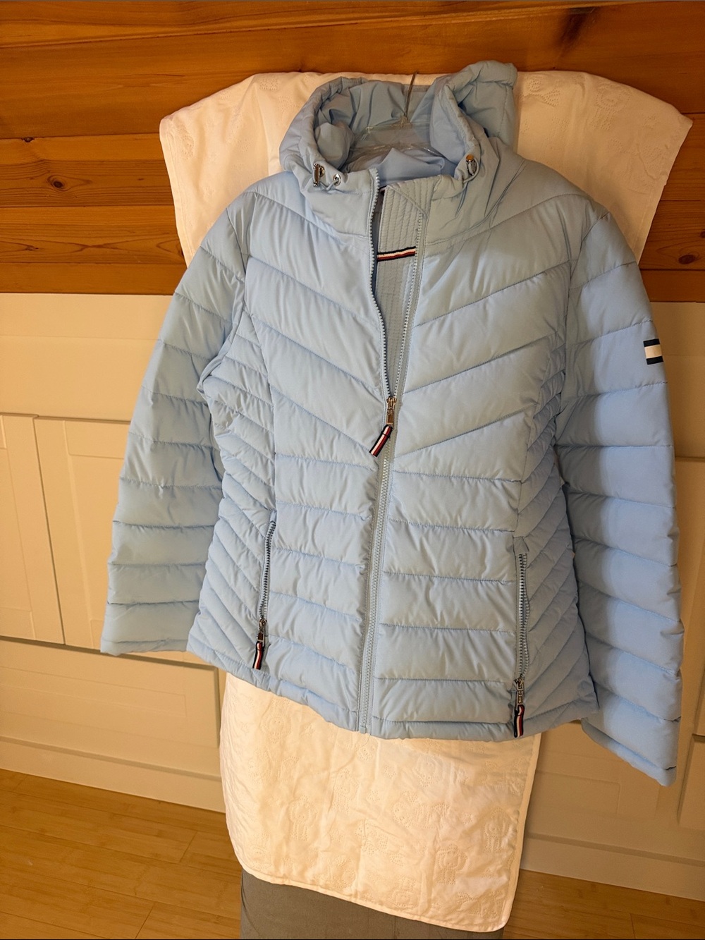 Tommy Hilfiger Sky Blue Quilted Puffer Jacket
